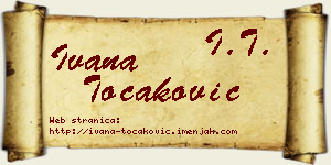 Ivana Točaković vizit kartica